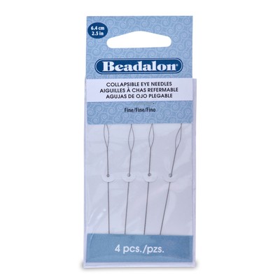 3er Pack Beadalon faltbare Augennadeln 2,5 Zoll 4/Pkg - fein 700F-102