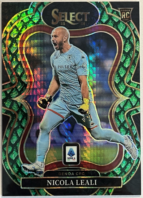 2025-26 Panini Select Serie A - Nicola Leali JADE DRAGON SCALE #/18 Genoa Rookie