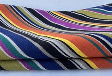 Crate Barrel Rimini Zip Pillow Cover 18 x18 Diagonal Stripe Cotton India GUC