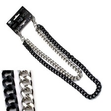 NEW 20" Black Chrome Double Link Biker Trucker Jean Wallet Thick Heavy Chain