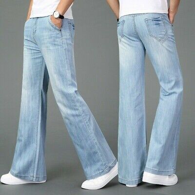 mens flared bottom jeans