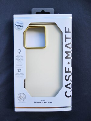 CASE MATE IPHONE 15 PRO MAX SILICONE BEIGE MAGSAFE -TEMPERED GLASS