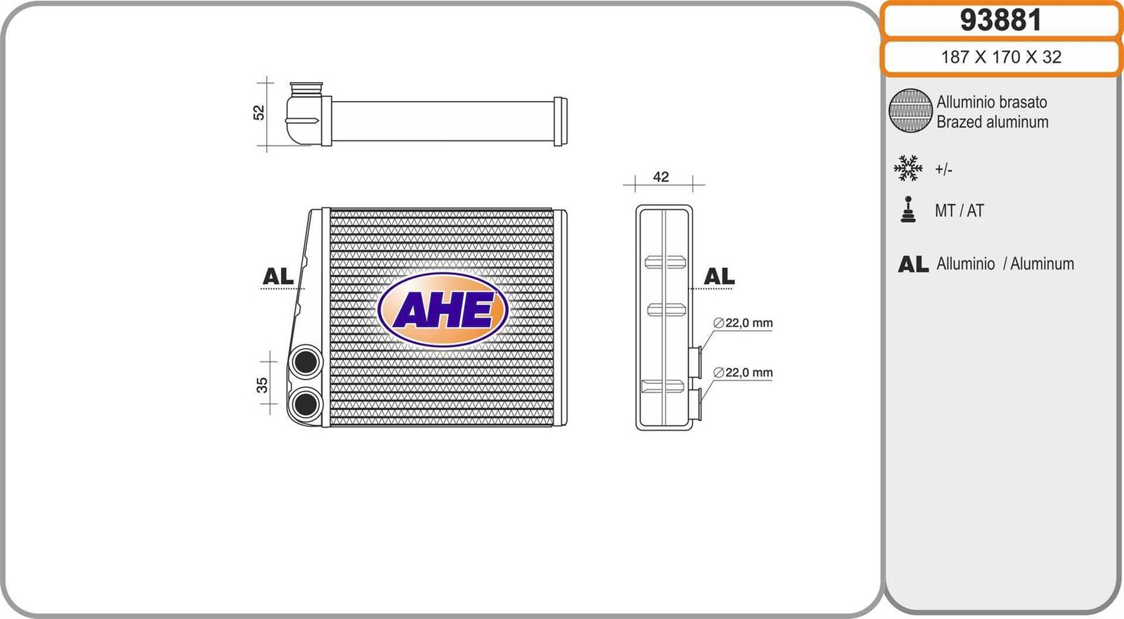 Échangeur thermique chauffage pour VW Golf V et Audi A3 2.0 TDI, qualité constructeur supérieure