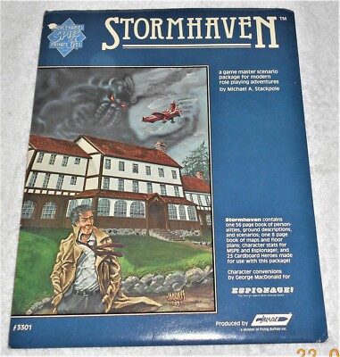 STORMHAVEN - SZENARIO FÜR MODERNES ROLLENSPIEL RPG SPIONAGE ROLLENSPIEL KLINGE 