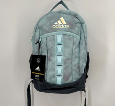 adidas Stratton II Backpack in Light Blue/Gray Large School Bag Fits 17" Laptop