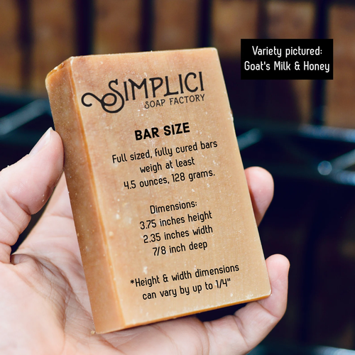 Simplici Natural Bar Soap: Activated Charcoal (smooth, unscented) 7 Bar BULK BOX - Picture 2 of 5