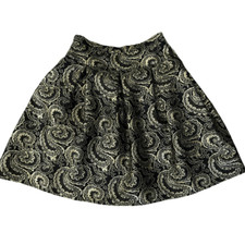 Vintage jacquard gold paisley tulle skirt size 6 but fits small
