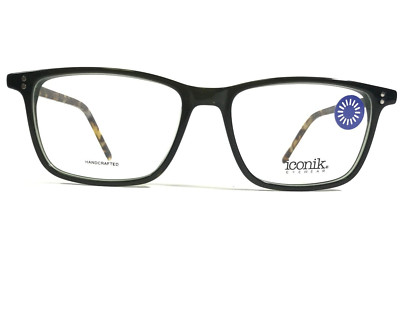 Iconik Brille Rahmen Jake C02 Schwarz Grün Schildplatt Quadratisch Voll Felge