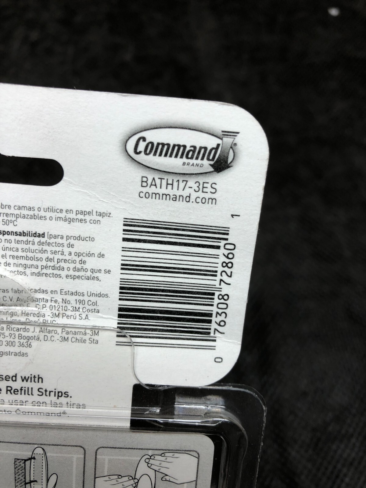 2 Pks 3M Command 3 Large Bath Towel Hooks & 3 Adhesive Strips Per Pack Max 5 lb 