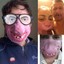 thumbnail 1 - Half Face Comedy Funny People Face Mask Stag Fancy Party Masks Masquerade FI