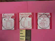 Qty 3 Red Label Super Sensitive Violin Strings