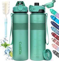 Trinkflasche Bpa-Frei 1L Sport Auslaufsicher Wasserflasche Fitnessstudio BüRo
