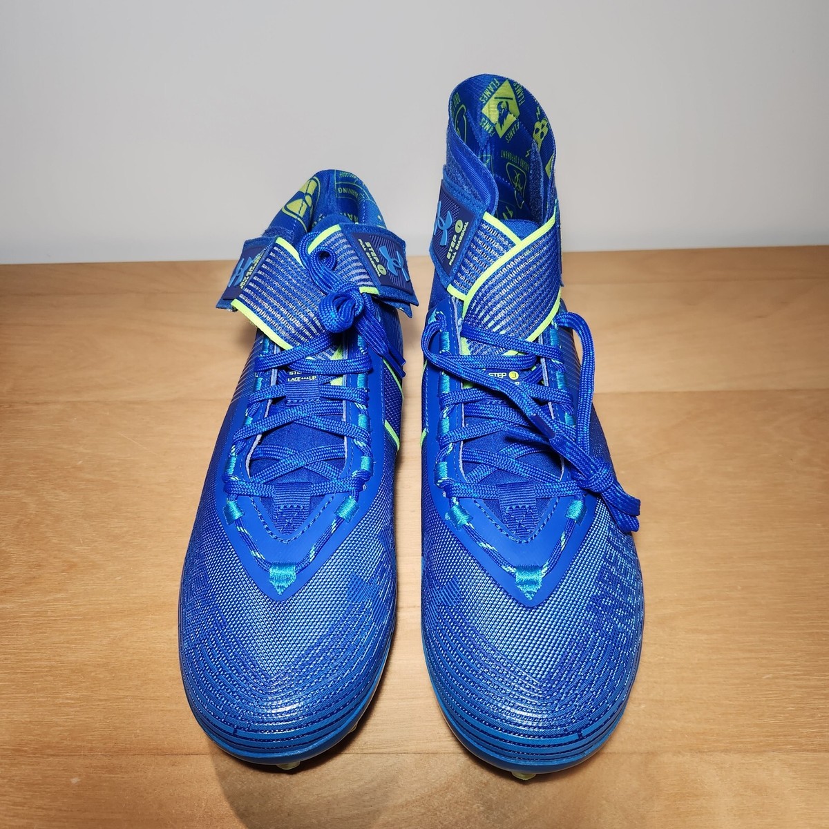 Under Armour Highlight MC High Mens Football Cleats Blue 3026577-400 NEW Sz 9 New UA Under Armour Highlight MC Football Blue Cleats  main image 3