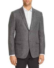 John Varvatos Star Usa L111606 Mens Grey Bond Slim Fit Sportcoat Size 38R