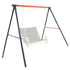 Metal A-Frame Swing Set Frame Stand Fun Play Chair Kids Garden Park Backyard