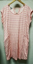 Talbots Pink Stripe Nautical French Terry Zipped Dress - 0X - NWOT