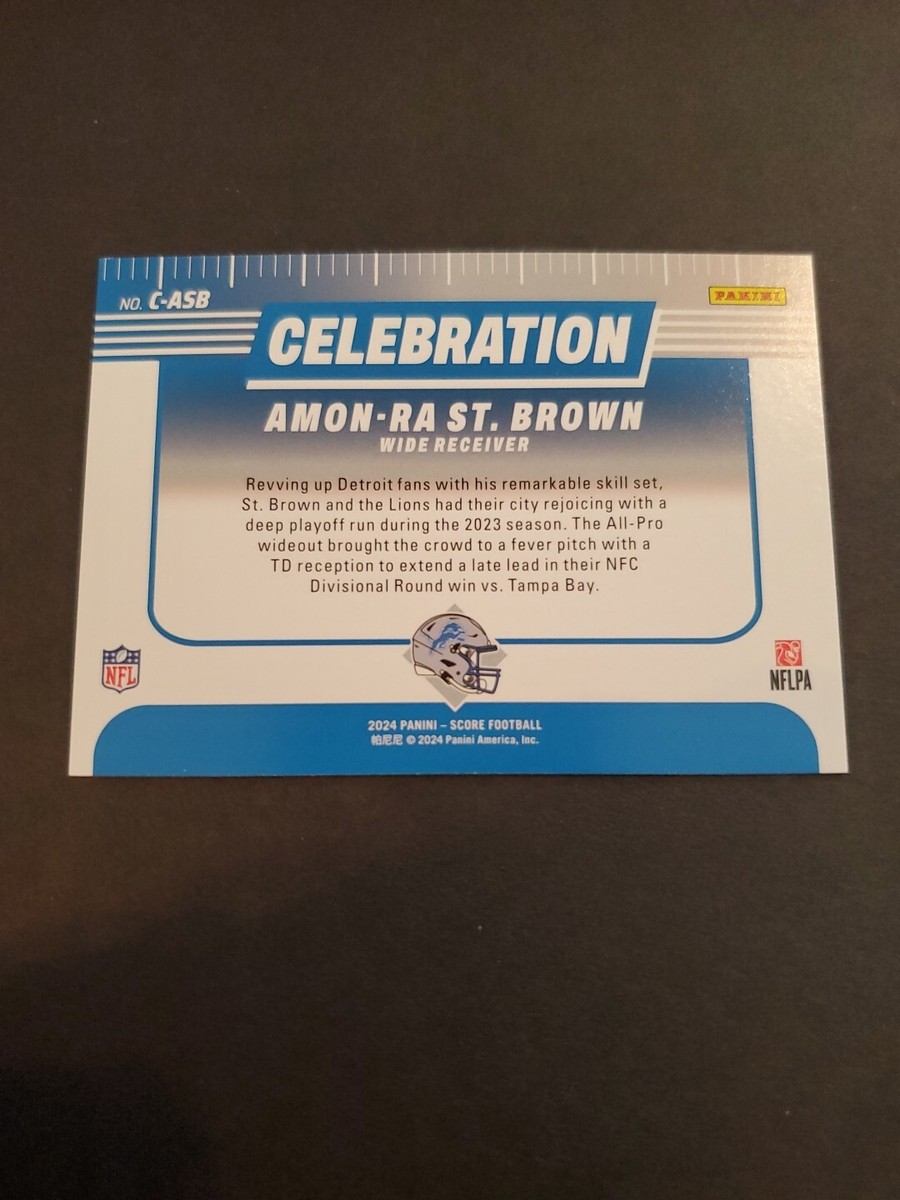 Amon-Ra St. Brown 2024 Score Football Celebration #C-ASB Detroit