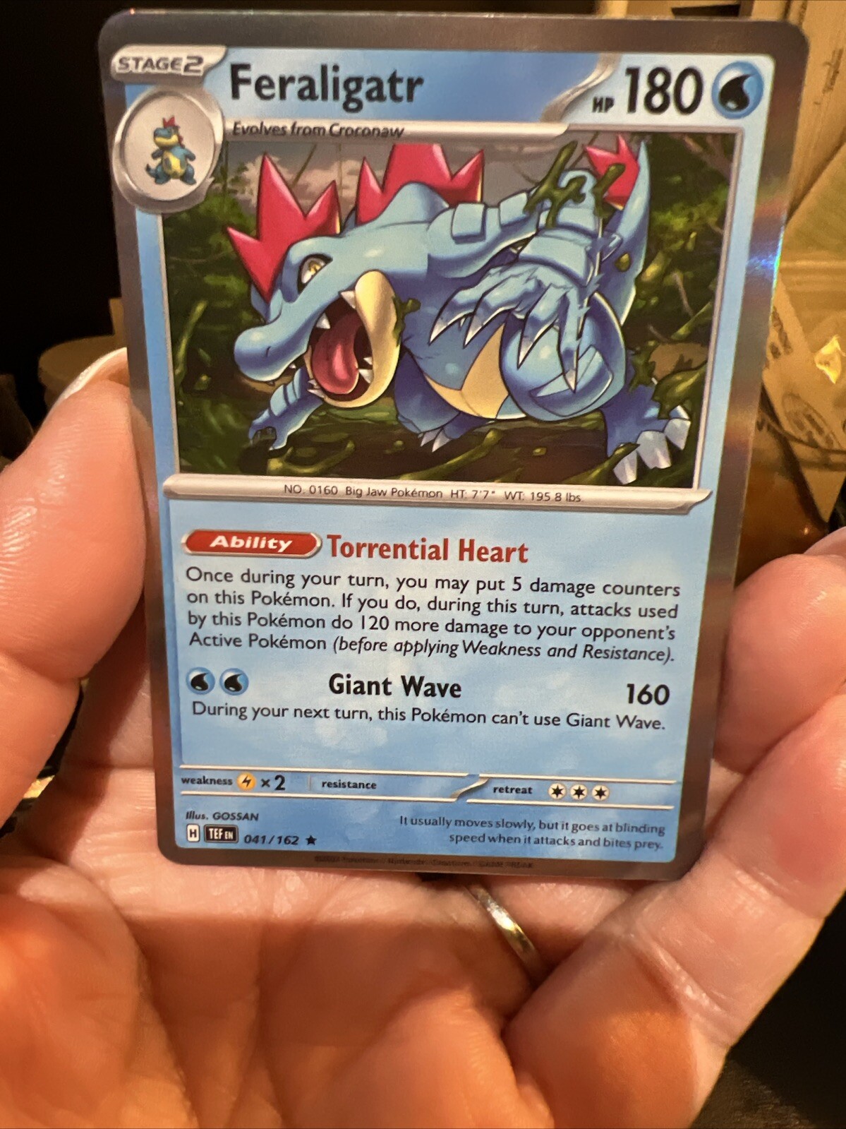 Feraligatr 41 / 162  Pokemon Temporal Forces Holo Rare
