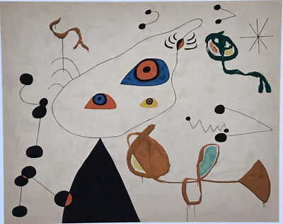 Joan Miro Woman and Bird in the Night 16x20 Serigraph Albright