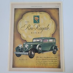 Reo-Royale Eight 1931 Green Auto Car Ad