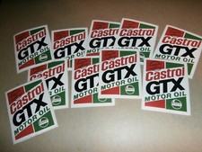 10 Vintage Castrol GTX Motor Oil Decals Stickers