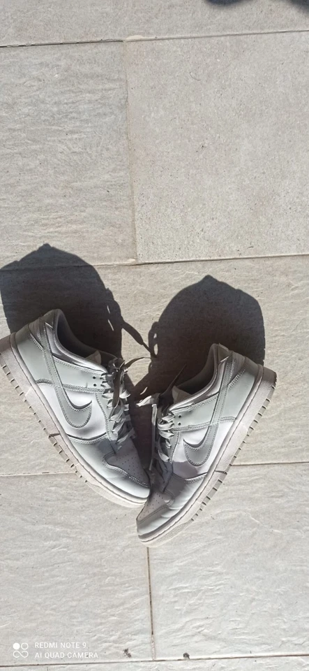Nike Dunk Low Retro Sneakers per Uomo - White/Grey Fog, EU 43, foto 3 di 5