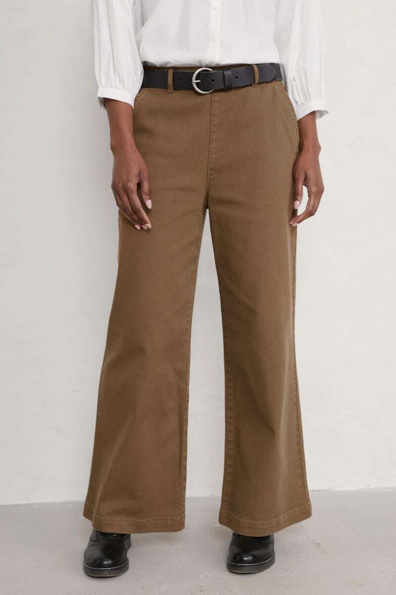 Seasalt Women's Trousers brown Hannafore Wide Leg Trousers Regular
