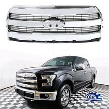 For 2015 2016 2017 Ford F150 F-150 Front Bumper Upper Grill Wo Camera Chrome For 2015 2016 2017 Ford F150 F-150 Front Bumper Upper Grill Wo Camera Chrome