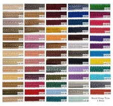 65 Col. Rayon Braid Fringe Trims gimp upholstery 1.8cm - 0.7 inches width!