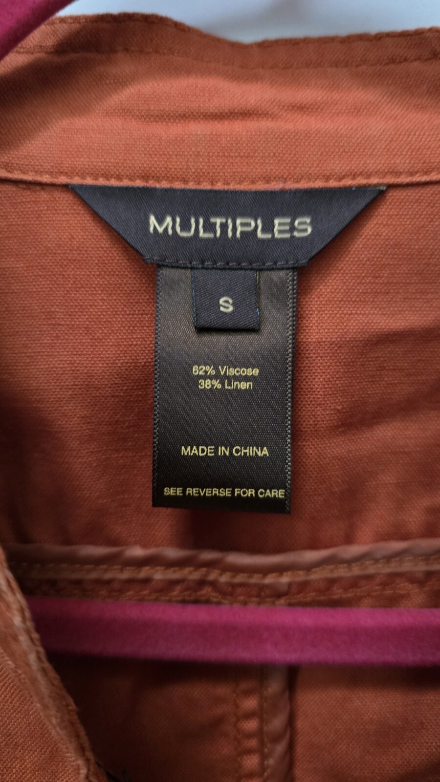 Multiples Burnt Orange Lightweight Jacket-Size Sm… - image 9