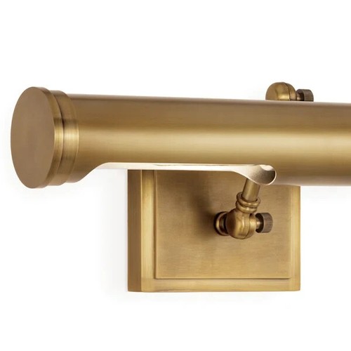 Southern Living Tate Picture Light Wall Mounted Brass Picture Light Solid Brass - Picture 4 of 9