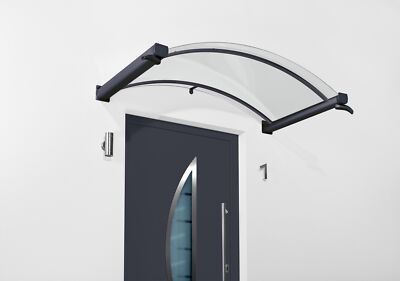 Gutta Rundbogenvordach BV/B 160 x 90 cm Anthrazit Vordachsystem Haustürdach