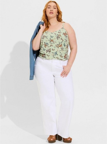 Torrid Sophie Swing Cami Mariposa Verde Menta Nuevo Con Etiquetas Nuevo 1X - Imagen 7 de 9