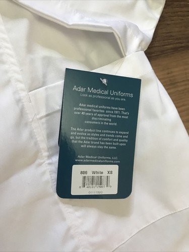 Adar Universal 30" Women's Princess Cut Consultation White Coat White Size XS - Picture 4 of 12