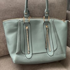 Mellow World "Kinsley" Perforated Faux Leather Satchel with Shoulder Strap NWT