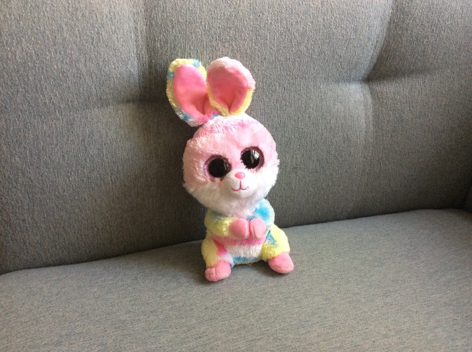 Beanie boo Lollipop the rainbow bunny rabbit (Good condition)-image