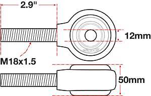 Specialty Products Company XAXIS ROD END BALL JOINT 15774 - Picture 4 of 4