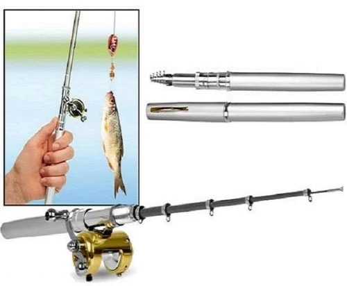 CANNA DA PESCA TELESCOPICA CON MULINELLO E ACCESSORI PER PRINCIPIANTI 160cm Max 8022044279312