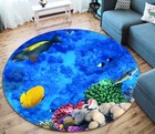 3D Fish Ocean O2941 Game Rug Mat Round Elegant Photo Carpet Mat Eve 2023