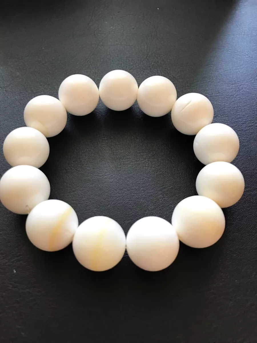 100 Genuine Strip 16mm Tridacninae Giant Clam or tridacna Jade Bracelets