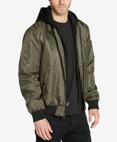 olive green guess jacket