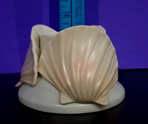 VINTAGE- Porcelain Clam Shell Votive Candle Holder - Nautical Seashell - Picture 16 of 17