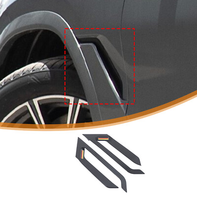 ABS Carbon Fiber Side Fender Vent Fins Air Wing Cover For BMW X6 20+ German Flag