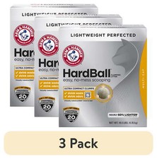  3 Pack  Hardball Lightweight Cat Litter, Multi-Cat No-Mess Scoopable Clumping