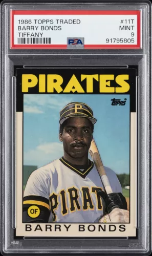 1986 TOPPS TRADED TIFFANY #11T BARRY BONDS ROOKIE RC PSA 9