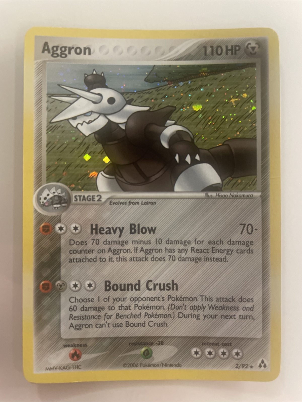 Aggron 2/92 HOLO RARE EX Legend Maker NM