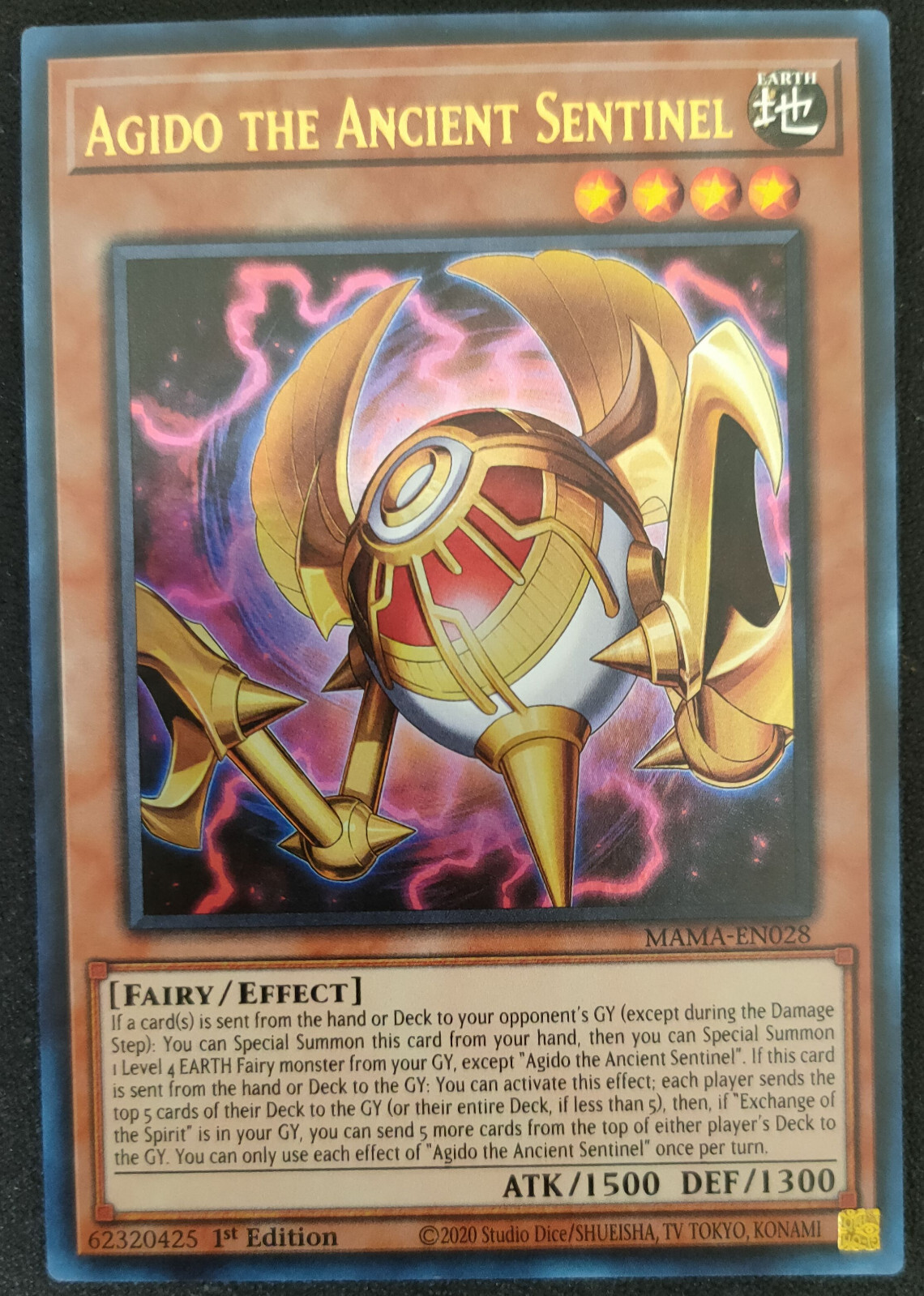 Agido the Ancient Sentinel - MAMA-EN028 - Unplayed & Near Mint - Yugioh ...