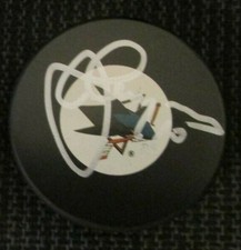 JAMAL MAYERS SIGNED SAN JOSE SHARKS HOCKEY PUCK w/ COA