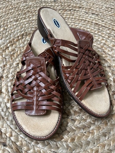 Dr. Scholl's Damen-Slipper Leder Freizeitsandalen Größe 11 * Advanced Comfort Serie