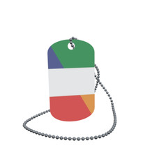Dog Tag Flag Bunting Ireland-France Dog Tag Aluminium 30 x 50mm
